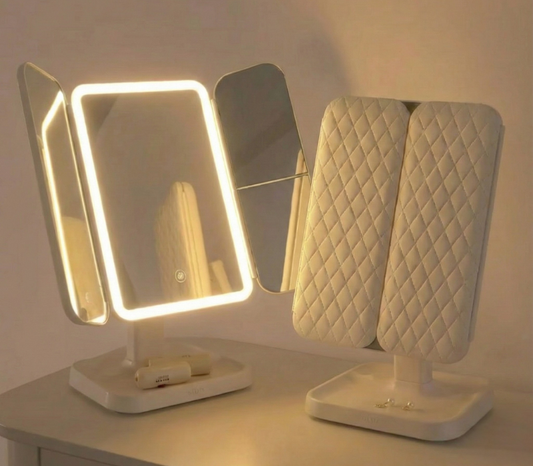 Espejo panorámico para maquillaje