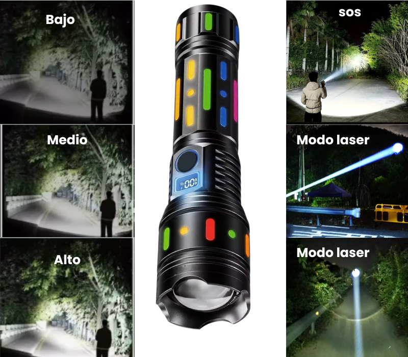 Linterna táctica de largo alcance