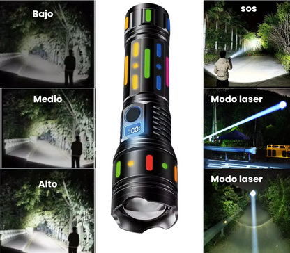 Linterna táctica de largo alcance