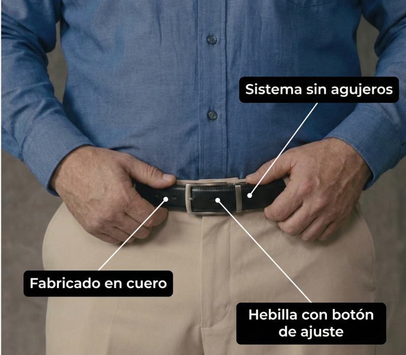 Correa ajustable sin agujeros