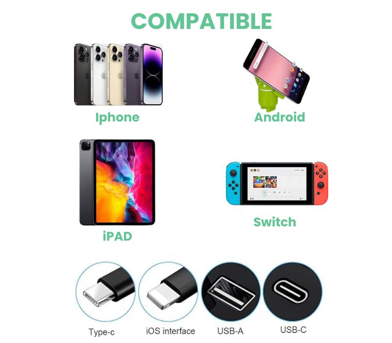 Cargador para auto retráctil